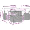 5-delars trädgårdssoffgrupp med kuddar i beige poly-rattan vidaXL 100 x 55 x 73 cm – miniatyr 11