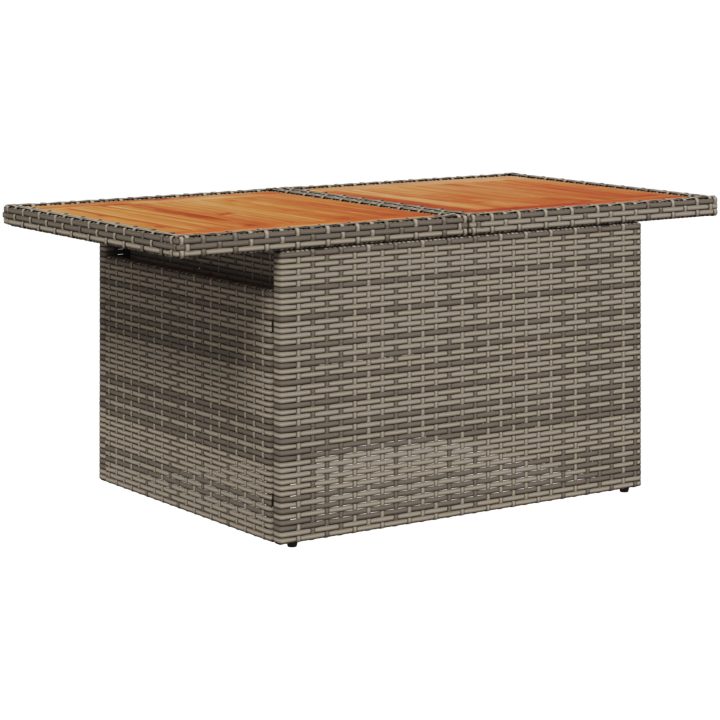 5-delars trädgårdssoffset med kuddar grå poly rotting vidaXL Medium – bild 7