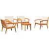 5-delat bistro-set med kuddar i solid akaciaträ vidaXL Stol, 59.5 x 70.5 x 72.5 cm, bord, 45 x 45 x 38 cm – miniatyr 2