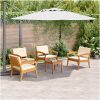 5-delat bistro-set med kuddar i solid akaciaträ vidaXL Stol, 59.5 x 70.5 x 72.5 cm, bord, 45 x 45 x 38 cm – miniatyr 4