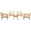 5-delat bistro-set med kuddar i solid akaciaträ vidaXL Stol, 59.5 x 70.5 x 72.5 cm, bord, 45 x 45 x 38 cm – miniatyr 7