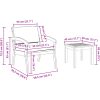 5-delat bistro set med kuddar - Massivt akaciaträ vidaXL Stol: 59.5 x 70.5 x 72.5 cm, bord: 45 x 45 x 38 cm – miniatyr 9