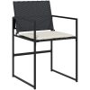 5-delat Set med Trädgårdsmöbler och Kuddar, Svart Poly Rattan vidaXL 140 x 70 x 73 cm – miniatyr 5