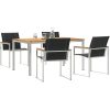 5-delat trädgårds middagsset i massivt trä akacia vidaXL Medium – miniatyr 3