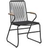 5-delat Trädgårdsbord Set Svart PVC Rattan vidaXL 80 x 80 x 73 cm – miniatyr 5