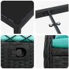 5-delat trädgårdsdining set svart poly rattan vidaXL Standardstorlek för trädgårdsstolar – miniatyr 7