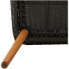 5-delat trädgårdsdining set svart polyrotting vidaXL 80 x 80 cm – miniatyr 12