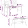 5-delat trädgårdsloungeset av massivt akaciaträ vidaXL Medium – miniatyr 12