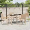5-delat trädgårdsmatsalsset Beige Poly-Rotting vidaXL 4 - Sits – miniatyr 4