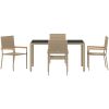 5-delat trädgårdsmatsalsset Beige Poly-Rotting vidaXL 4 - Sits – miniatyr 7