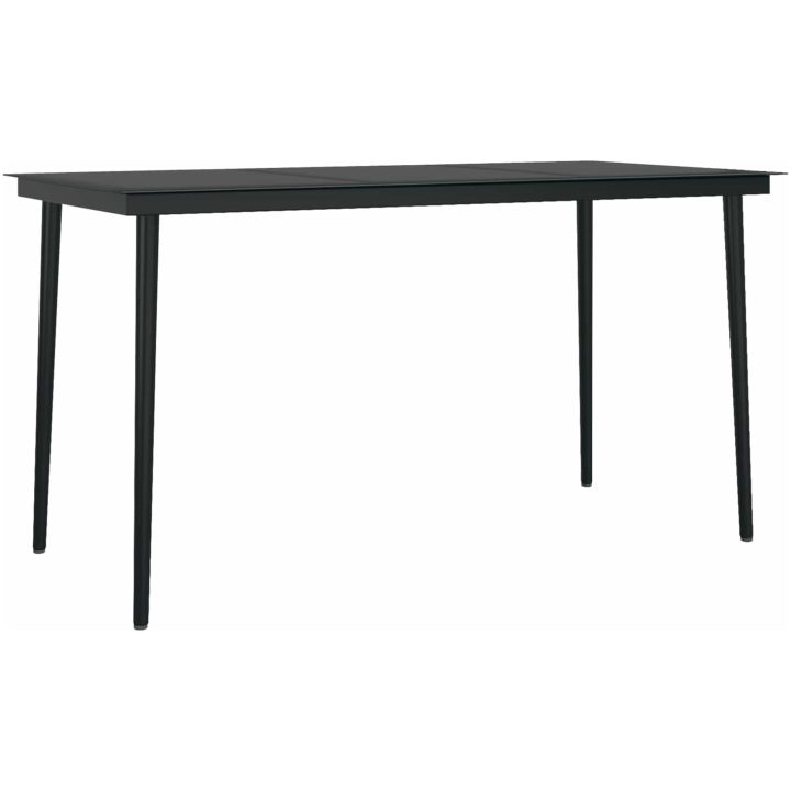 5-delat trädgårdsmatsalsset svart polyrotting vidaXL 140 x 70 x 74 cm – bild 8