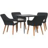 5-delat trädgårdsmatset svart polyrotan vidaXL 80 x 80 x 74 cm – miniatyr 7