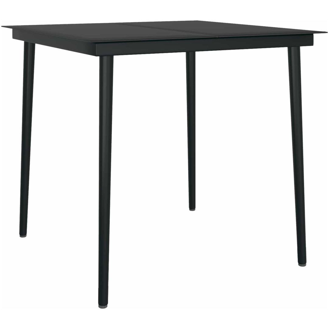 5-delat trädgårdsmatset svart polyrotan vidaXL 80 x 80 x 74 cm – bild 8