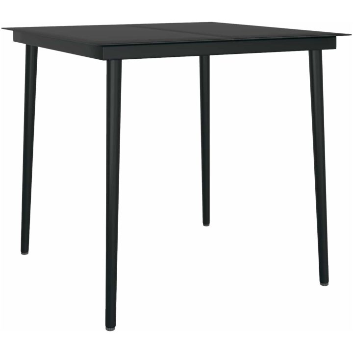 5-delat trädgårdsmatset svart polyrotan vidaXL 80 x 80 x 74 cm – bild 8