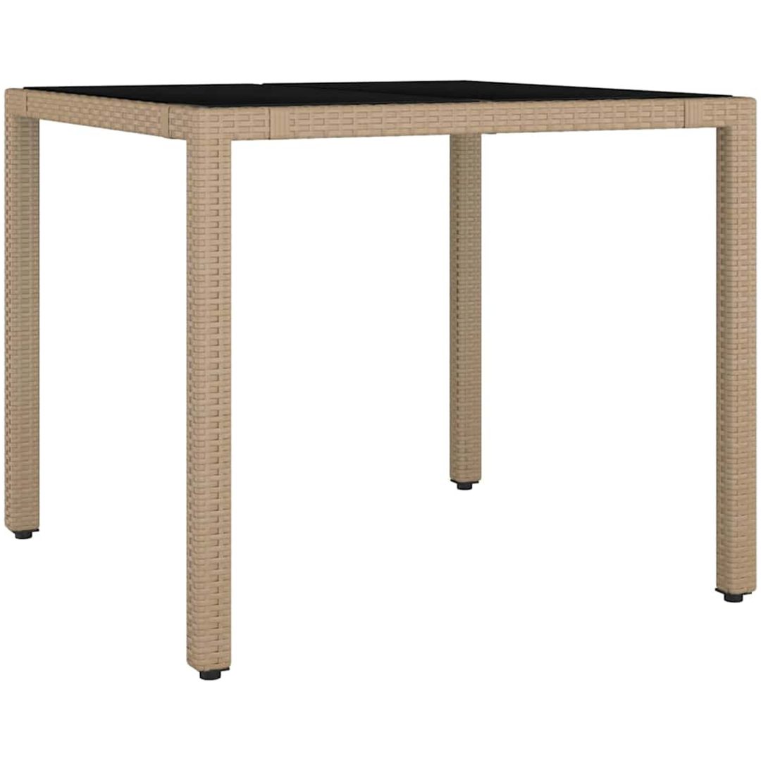 5-delat Trädgårdsmöbelset Beige Polyrottning vidaXL 4 - Sits – bild 5