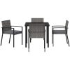 5-delat trädgårdsmöbelset Grå Poly Rattan vidaXL 80 x 80 x 73 cm – miniatyr 6