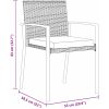 5-delat trädgårdsmöbelset Grå Poly Rattan vidaXL 80 x 80 x 73 cm – miniatyr 8