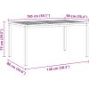 5-delat trädgårdsmöblemang av Solid Akaciaträ vidaXL Standard, 90 x 150 x 75 cm – miniatyr 12
