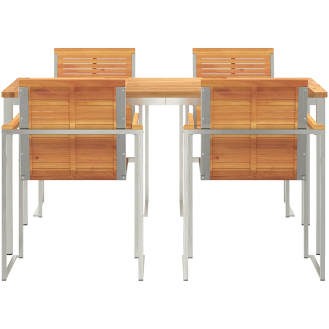 5-delat trädgårdsmöblemang av Solid Akaciaträ vidaXL Standard, 90 x 150 x 75 cm – bild 7