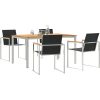 5-delat trädgårdsmöbler i solid teak vidaXL Medium – miniatyr 3