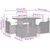 5-delat Trädgårdsofa Set med Kuddar Svart Poly Rattan Akacia vidaXL Stor – miniatyr 11