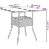 5-delat Trädgårdsset Beige Poly Rattan vidaXL 80 x 80 x 75 cm – miniatyr 10