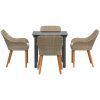 5-delat Trädgårdsset Beige Poly Rotting vidaXL 80 x 80 x 74 cm – miniatyr 7