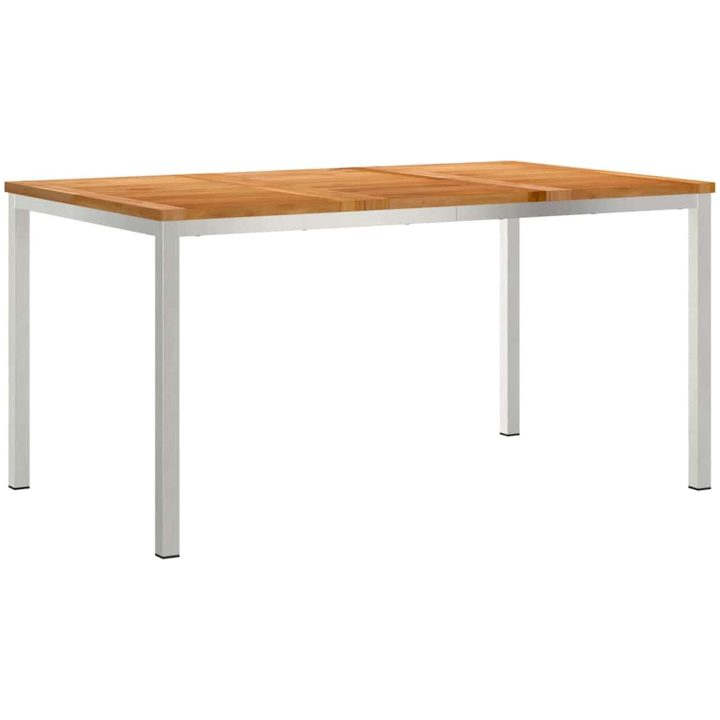 5-delat Trädgårdsset för mat Massivt Teakträ vidaXL 150 cm bordslängd – bild 5
