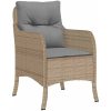5-delat trädgårdsset med kuddar beige poly rattan vidaXL 80 x 80 x 73 cm – miniatyr 5