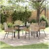 5-delat trädgårdsset med kuddar, brun poly rattan vidaXL 140 x 80 x 73 cm – miniatyr 1