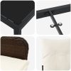 5-delat trädgårdsset med kuddar Brun Poly Rattan vidaXL 4 stolar med bord – miniatyr 7