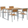 5-delat Trädgårdsset Solid Akacia och Metall vidaXL 140 x 80 x 75 cm – miniatyr 2