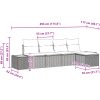 5-dels soffgrupp med beige poly-rattan kuddar vidaXL 294 x 117 x 85 cm – miniatyr 9