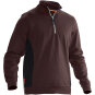 Sweatshirt 1/2-zip Jobman 5401 Practical Brun/Svart