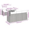 6-delad soffgrupp med kuddar i svart polyrotting vidaXL 100 x 55 x 73 cm – miniatyr 10