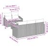 6-delad trädgårdsoff-set med kuddar i ljusgrå poly rattan vidaXL 55 x 55 x 37 cm – miniatyr 7