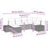 6-delad Trädgårdsoffasats med kuddar Brun Poly Rattan vidaXL 184 x 62 x 85 cm – miniatyr 9