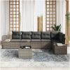 6-delade Trädgårdssoffset med Kuddar Svart Poly Rattan vidaXL 55 x 55 x 37 cm – miniatyr 3