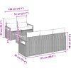 6 Delar Trädgårdsoff Set med Kuddar Beige Poly Rattan Akacia vidaXL Medium – miniatyr 8