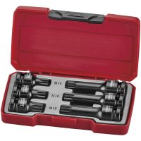 6 delars Krafthylsbitssats med 1/2tumfyrkants-fäste T9206 Teng Tools