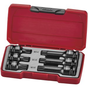6 delars Krafthylsbitssats med 1/2tumfyrkants-fäste T9206 Teng Tools