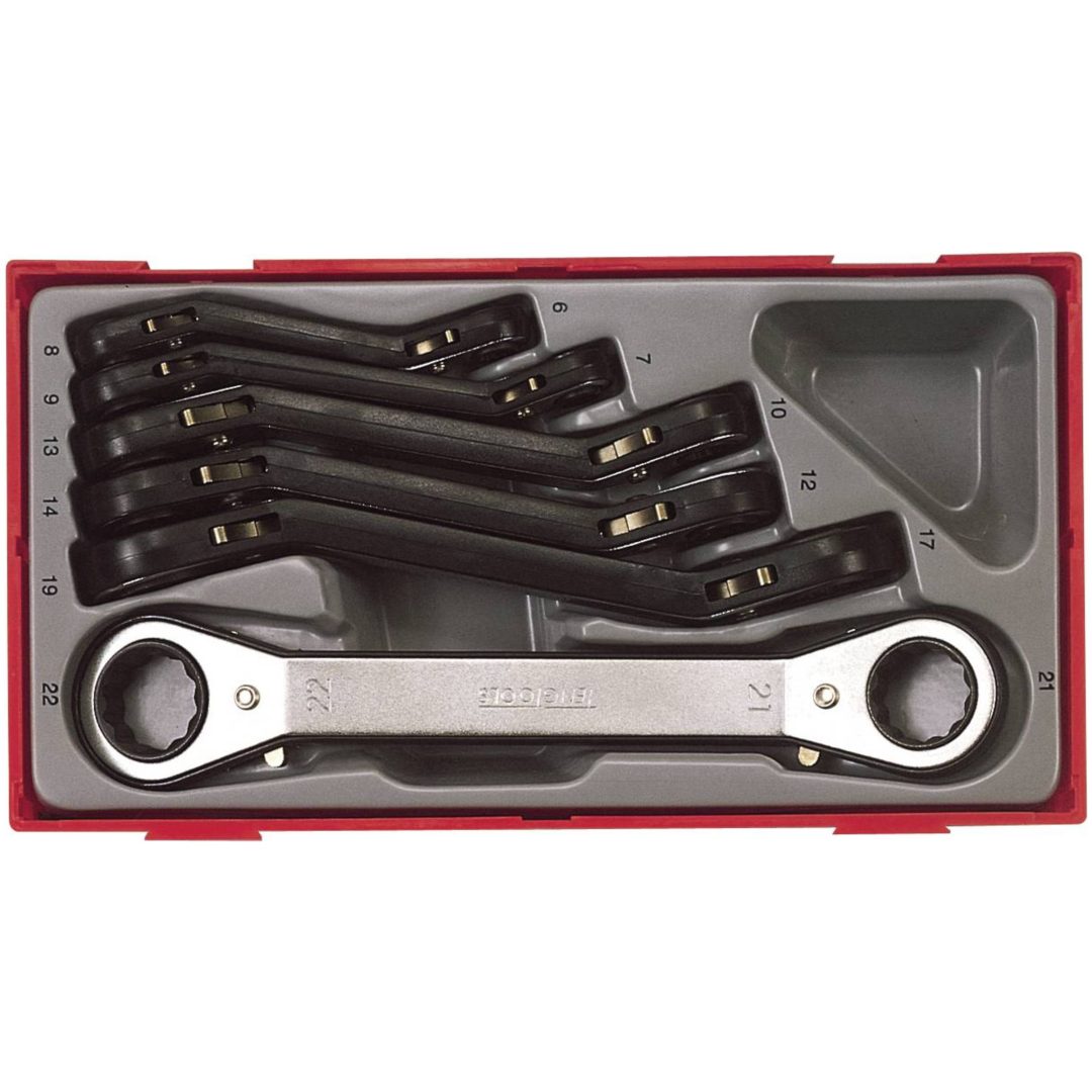 6 delars Ringspärrnyckelsats TTRORS Teng Tools RINGSPÄRRNYCKELSATS 6 DELAR