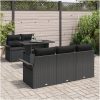 6-delars soffset för trädgården med kuddar i svart poly-rattan vidaXL 100 x 55 x 73 cm – miniatyr 3