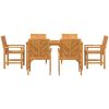 6-delars trädgårdsdining set i massivt akaciaträ vidaXL Large – miniatyr 7