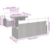 6-delars trädgårdsdining set med kuddar Grå Poly Rattan Akacia vidaXL 100 x 55 x 73 cm – miniatyr 10