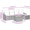 6-delars trädgårdsoff-set med kuddar, beige poly rattan vidaXL 55 x 55 x 37 cm – miniatyr 10