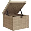 6-delars trädgårdsoffa med kuddar Beige Poly Rottning vidaXL Medium – miniatyr 12