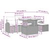 6-delars trädgårdsoffaset med kuddar ljusgrå poly rattan vidaXL 100 x 55 x 73 cm – miniatyr 12