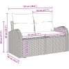6-delars trädgårdsoffset med kuddar beige poly-rotting vidaXL Medium – miniatyr 10