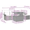 6-delars trädgårdsoffset med kuddar Grå Poly Rattan vidaXL 100 x 55 x 73 cm – miniatyr 12